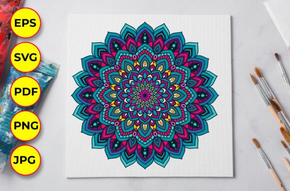 Download Colorful Mandala Clipart Design 06 - Premium Resources