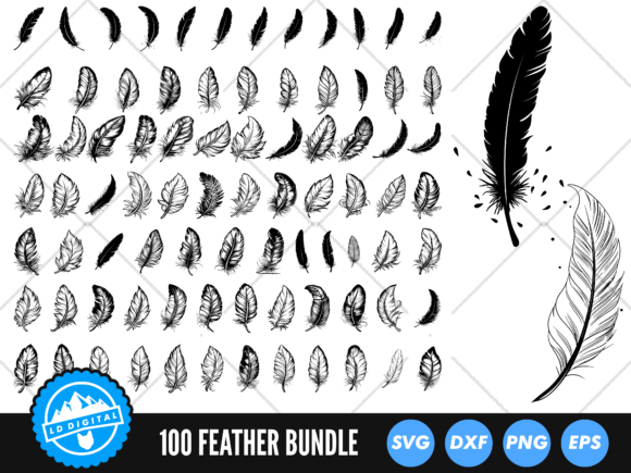 Download Feather SVG Bundle Boho Feather Cut File - Feather svg Collection