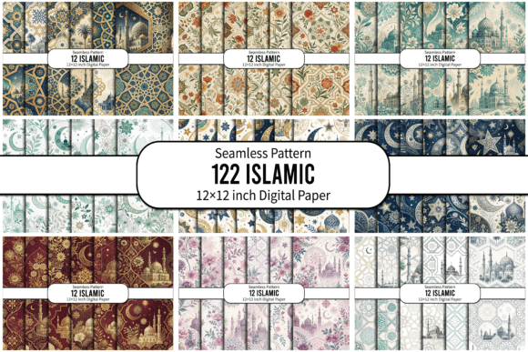 Download Islamic Pattern Seamless Digital Papers - Islamic pattern Collection