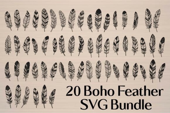 Download Boho Feather SVG Bundle - Feather svg Collection