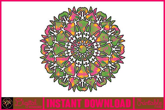 Download Mandala 3D Layered SVG Cut File-200 - Premium Bundle
